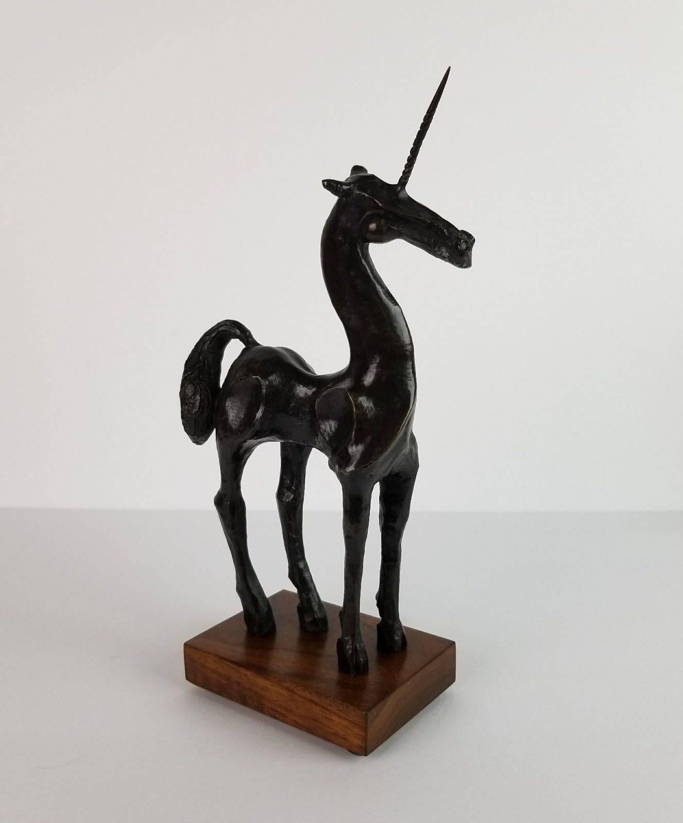 Brutalist John Jagger Bronze Unicorn Sculpture 2