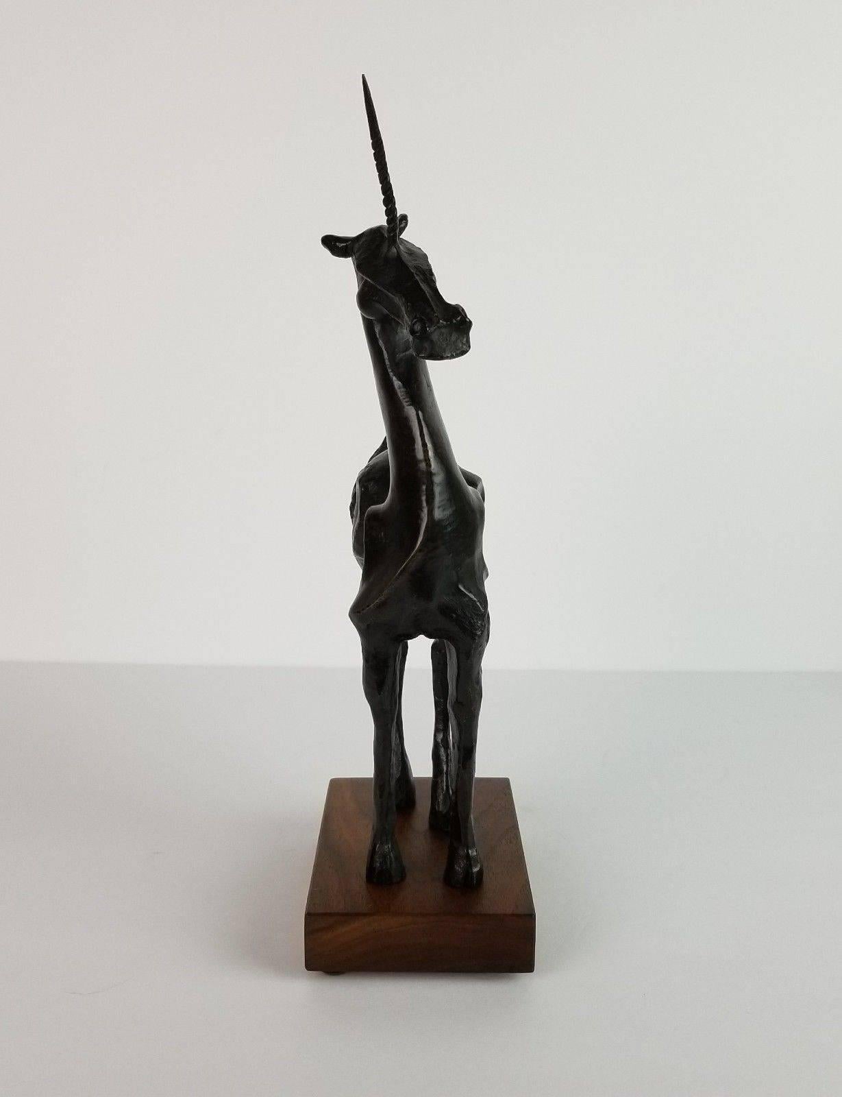 Brutalist John Jagger Bronze Unicorn Sculpture 3