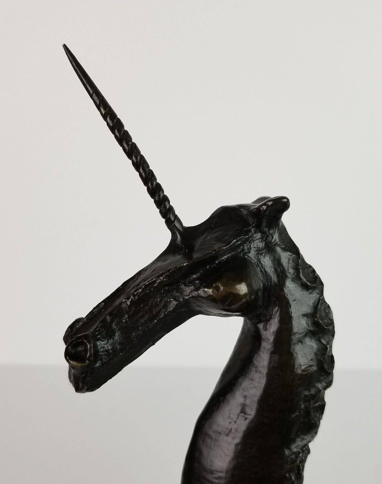Brutalist John Jagger Bronze Unicorn Sculpture 4