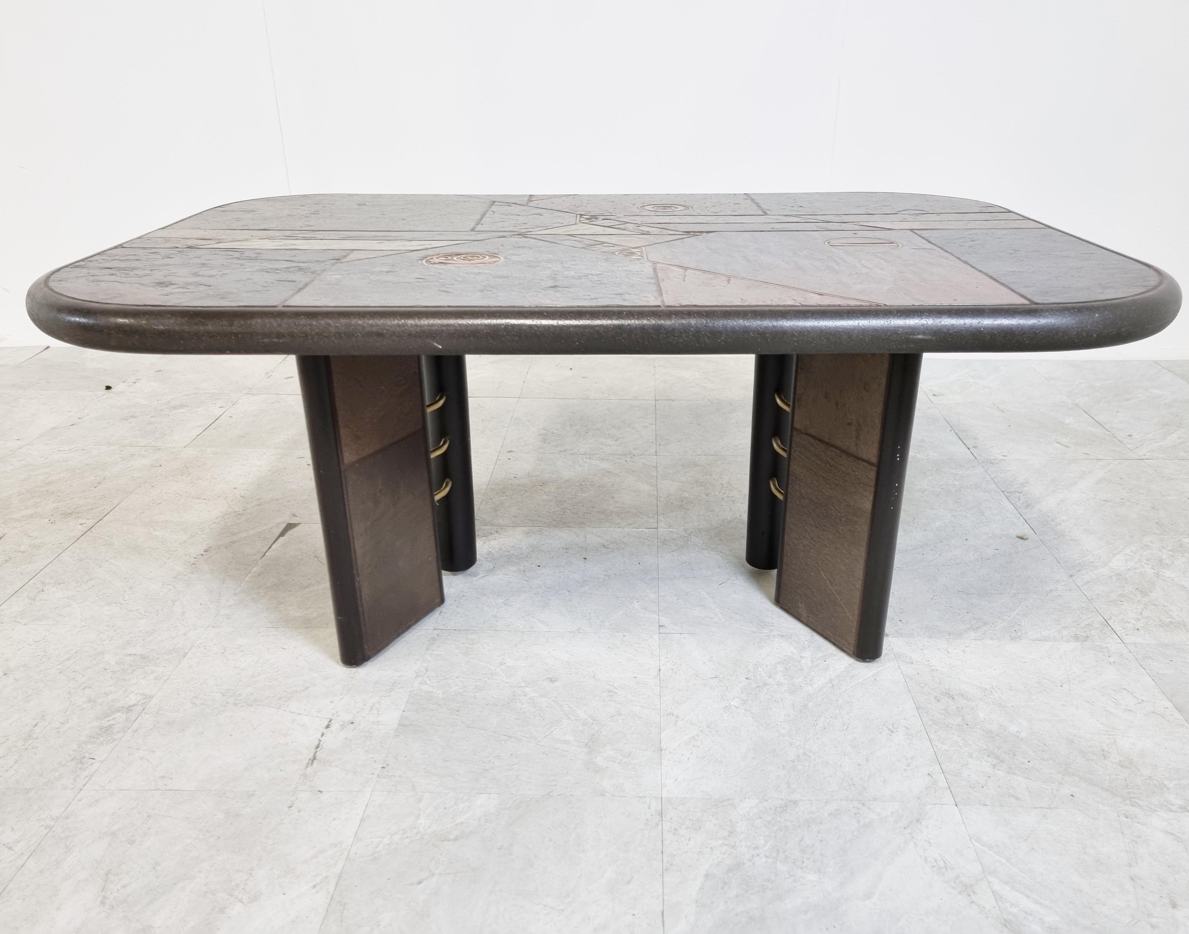 Brutalist Kingma Style Coffee Table, 1970s In Good Condition In HEVERLEE, BE
