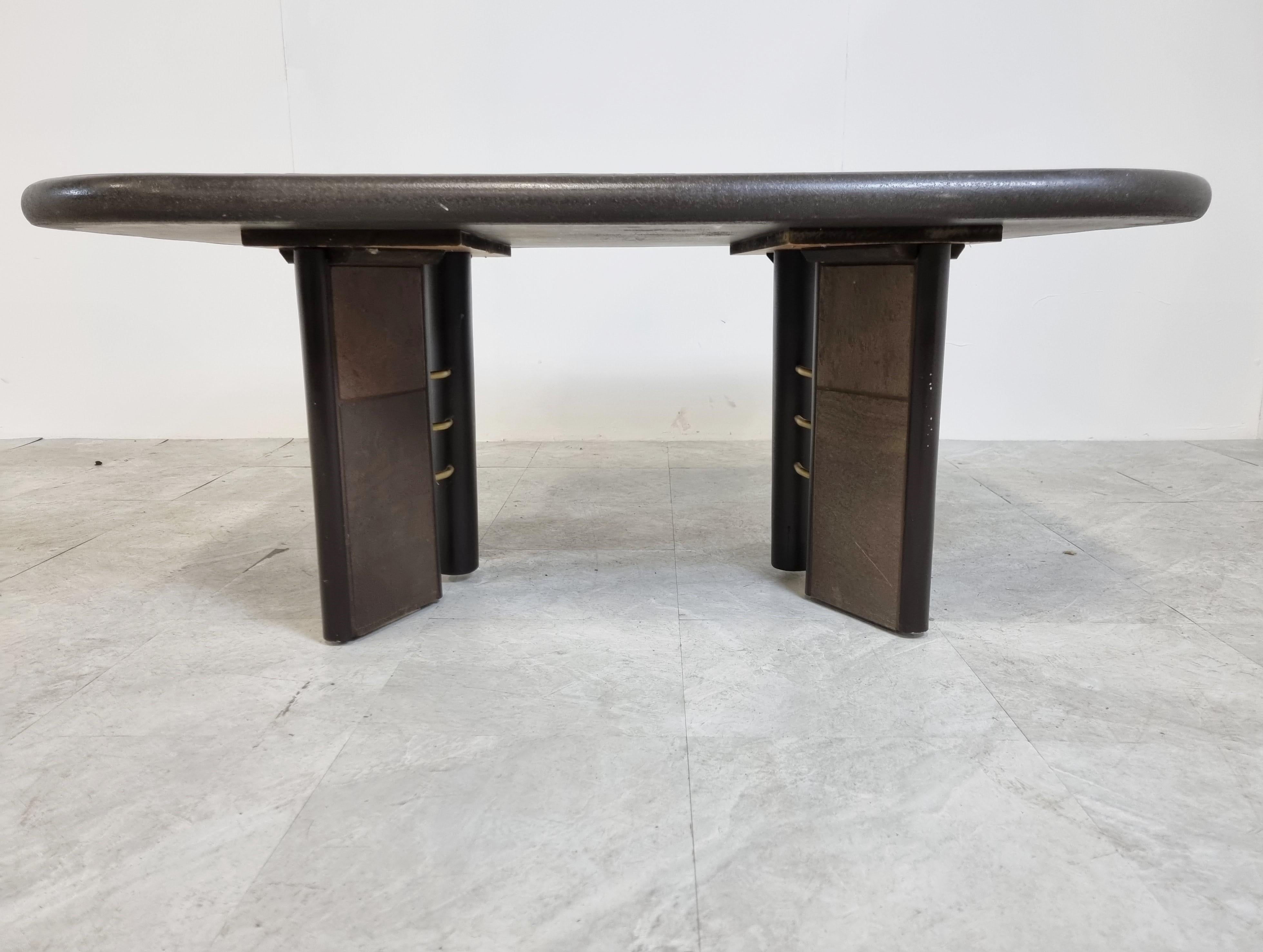 Late 20th Century Brutalist Kingma Style Coffee Table, 1970s