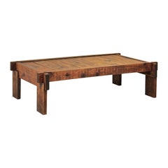 Brutalist Knotted Pine Low Coffee Table