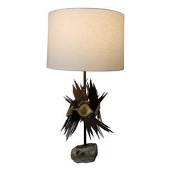 Vintage Brutalist Lamp by Bijan