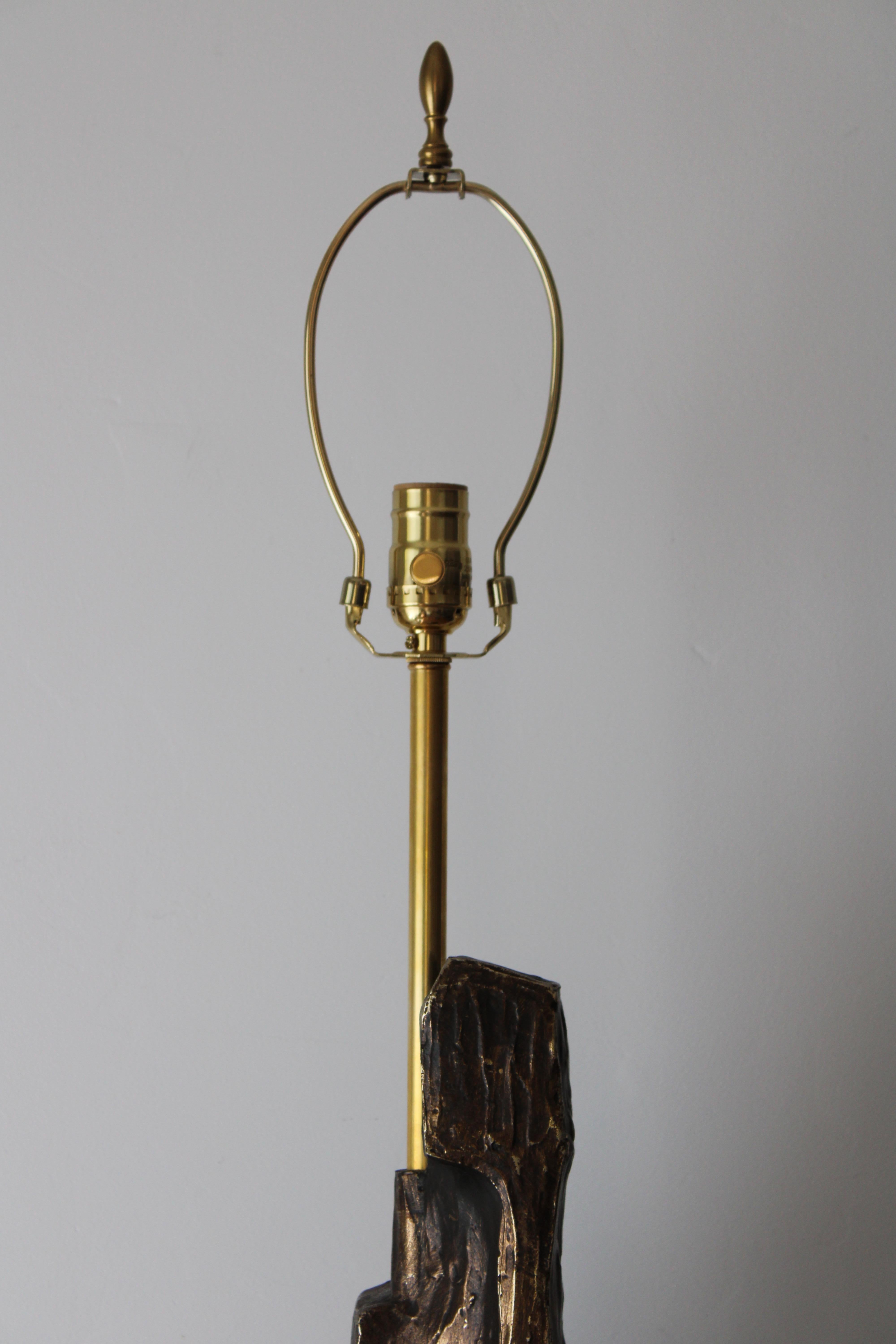 Late 20th Century Brutalist Lamp by Richard Barr and Harold Weiss for the Laurel Lamp Co