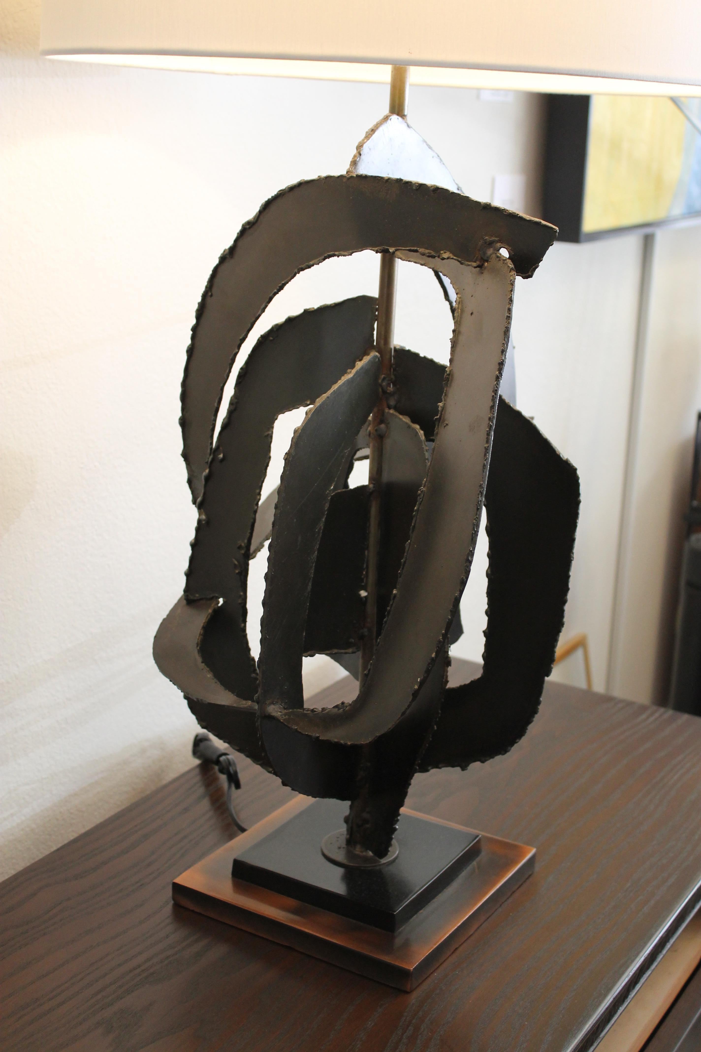 Mid-Century Modern Brutalist Lamp by Richard Barr for the Laurel Lamp Co.