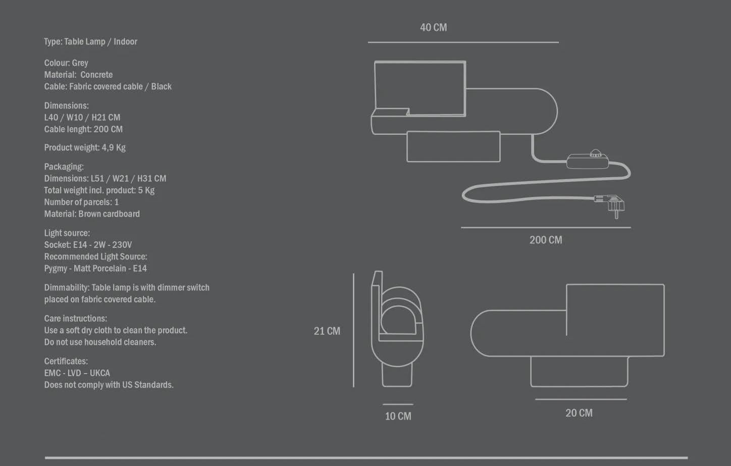 Lampe brutaliste en béton, une œuvre d'art contemporaine. en vente 2