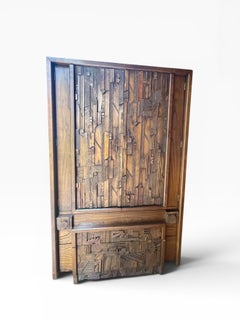 Brutalist Lane Pueblo Mosaic Highboy Armoire