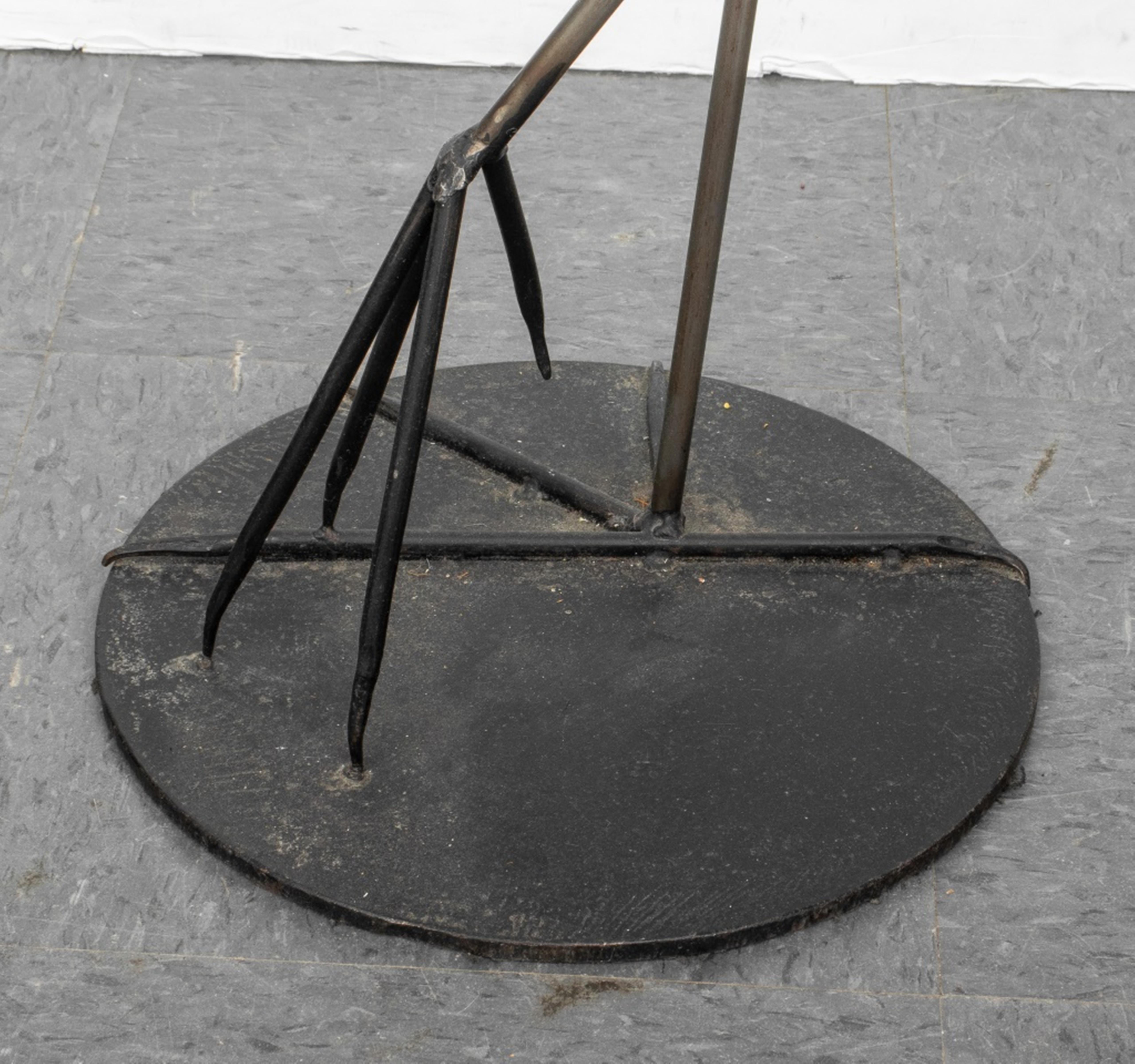 Brutalist Large Metal Crane Sculpture 2