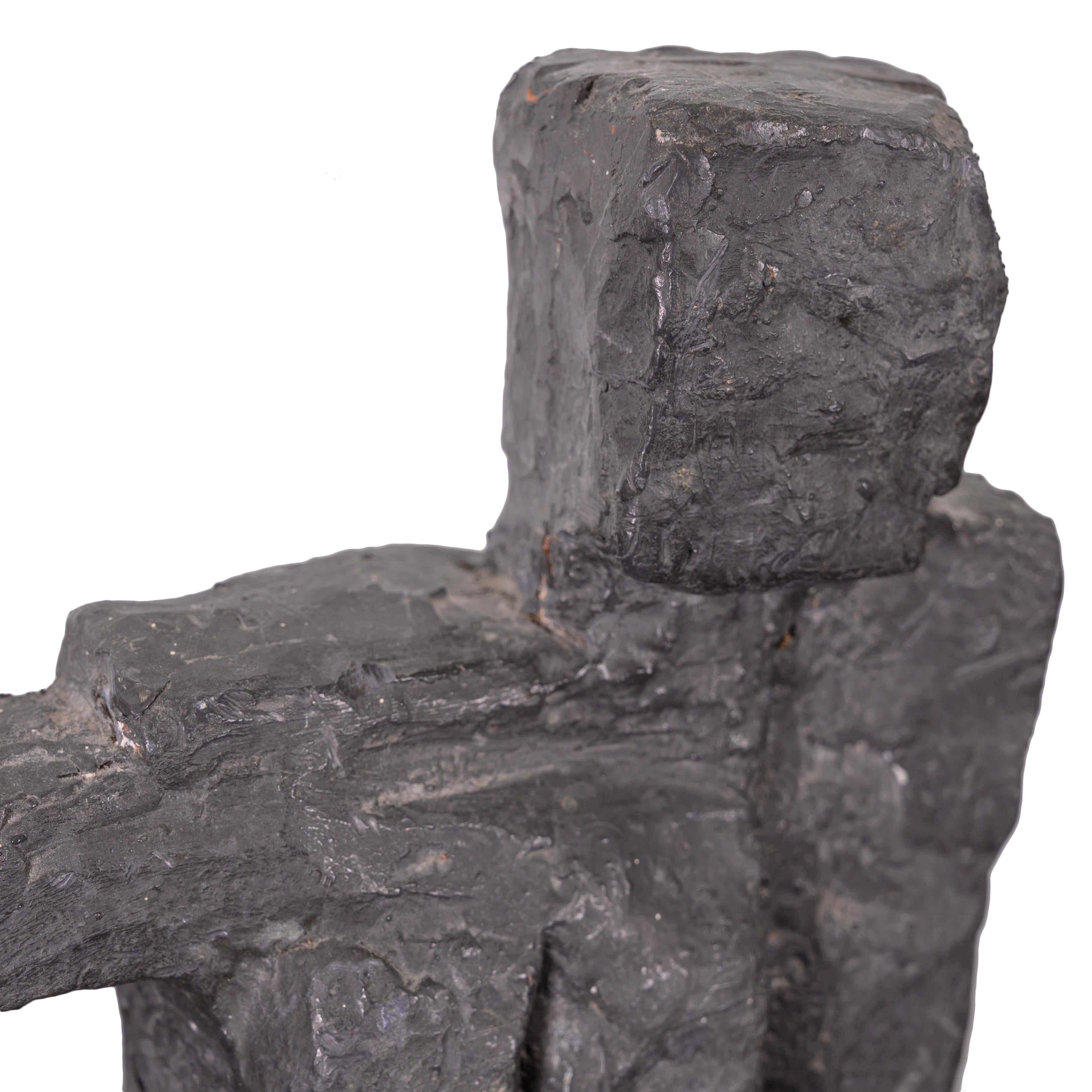 Brutalist Lead Figural Sculpture In Good Condition For Sale In Savannah, GA
