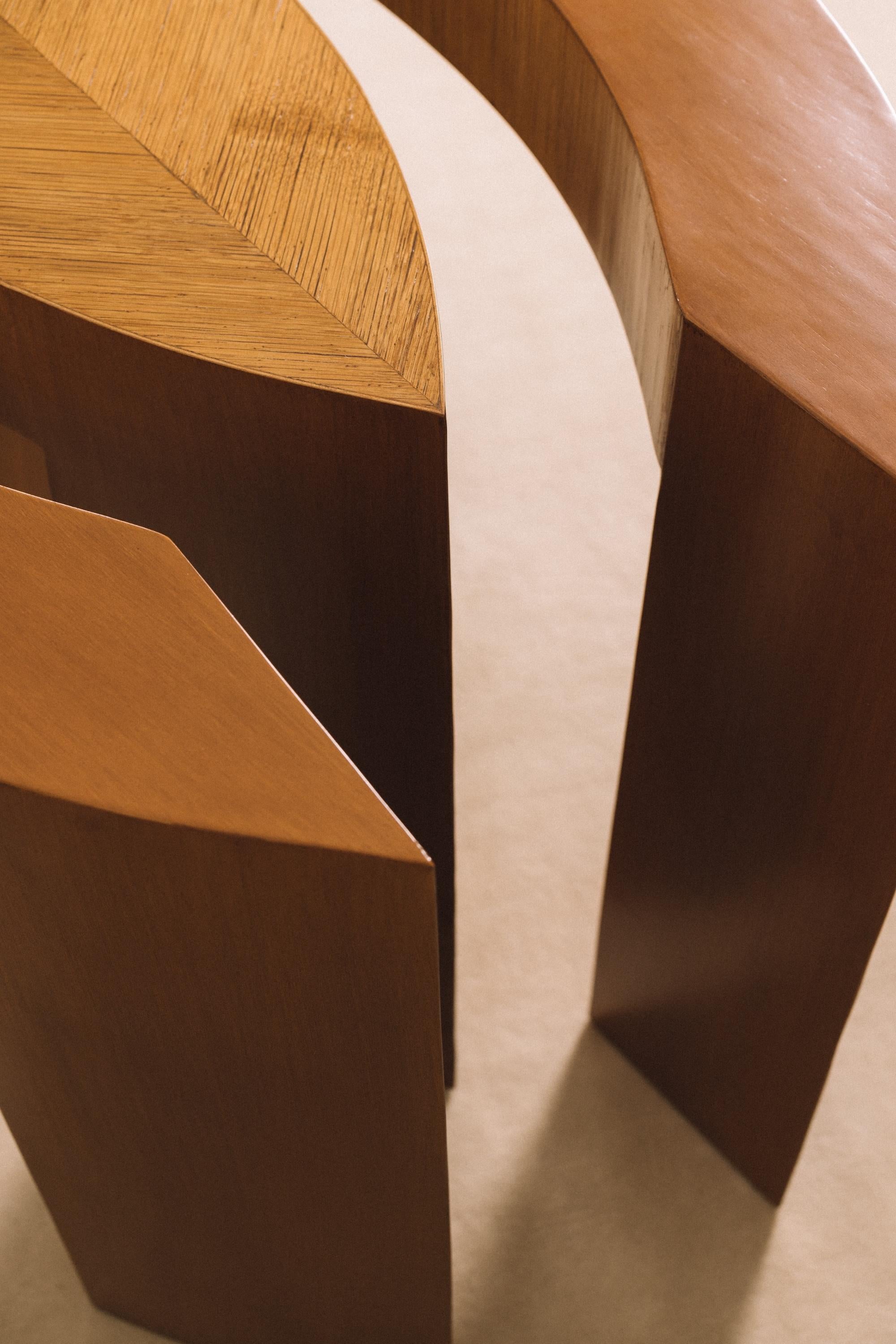 Italian Brutalist Leaf Console For Sale