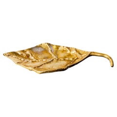 Brutalist Leaf tray by David Marshall in bronze, Spain, 1970