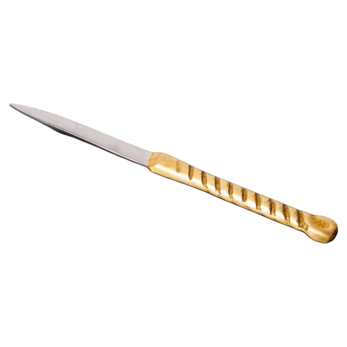 Brutalist letter opener by David Marshall, bronze, Spain, 1970's For Sale