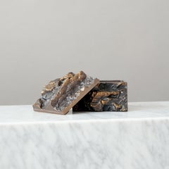 Brutalist Lidded Bronze Box by Kaj Blomqvist, Finland, 1960s