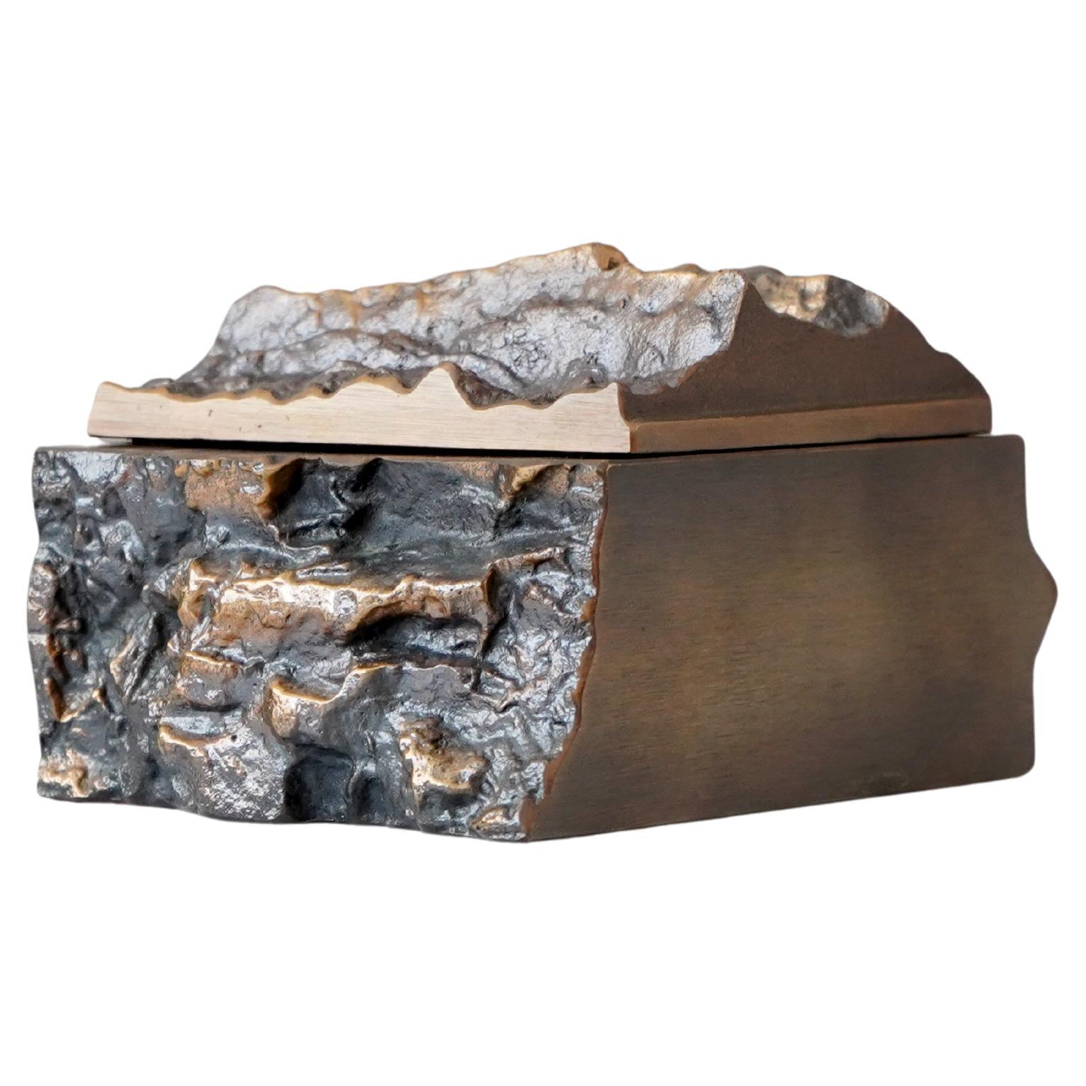 Brutalist Lidded Bronze Box by Kaj Blomqvist, Finland, 1960s