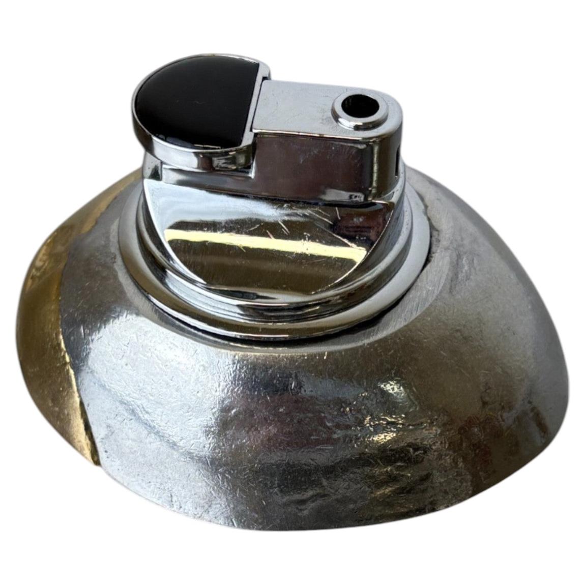Brutalist lighter by Art3, Bronze and aluminum, Spain, 1970's