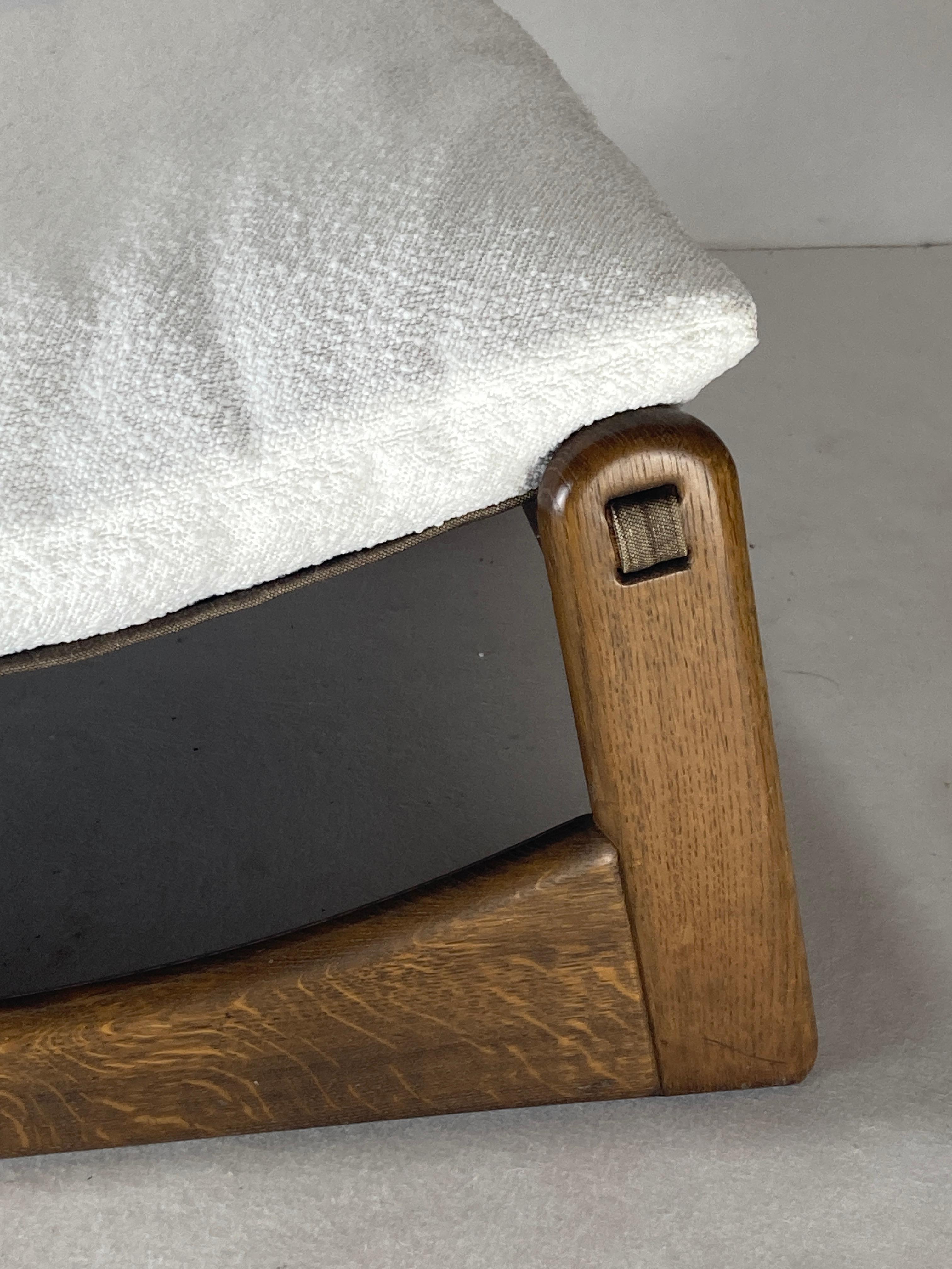 Sillón bajo de relax Brutalista en bouclé de Carl Straub, años 70 finales del siglo XX en venta