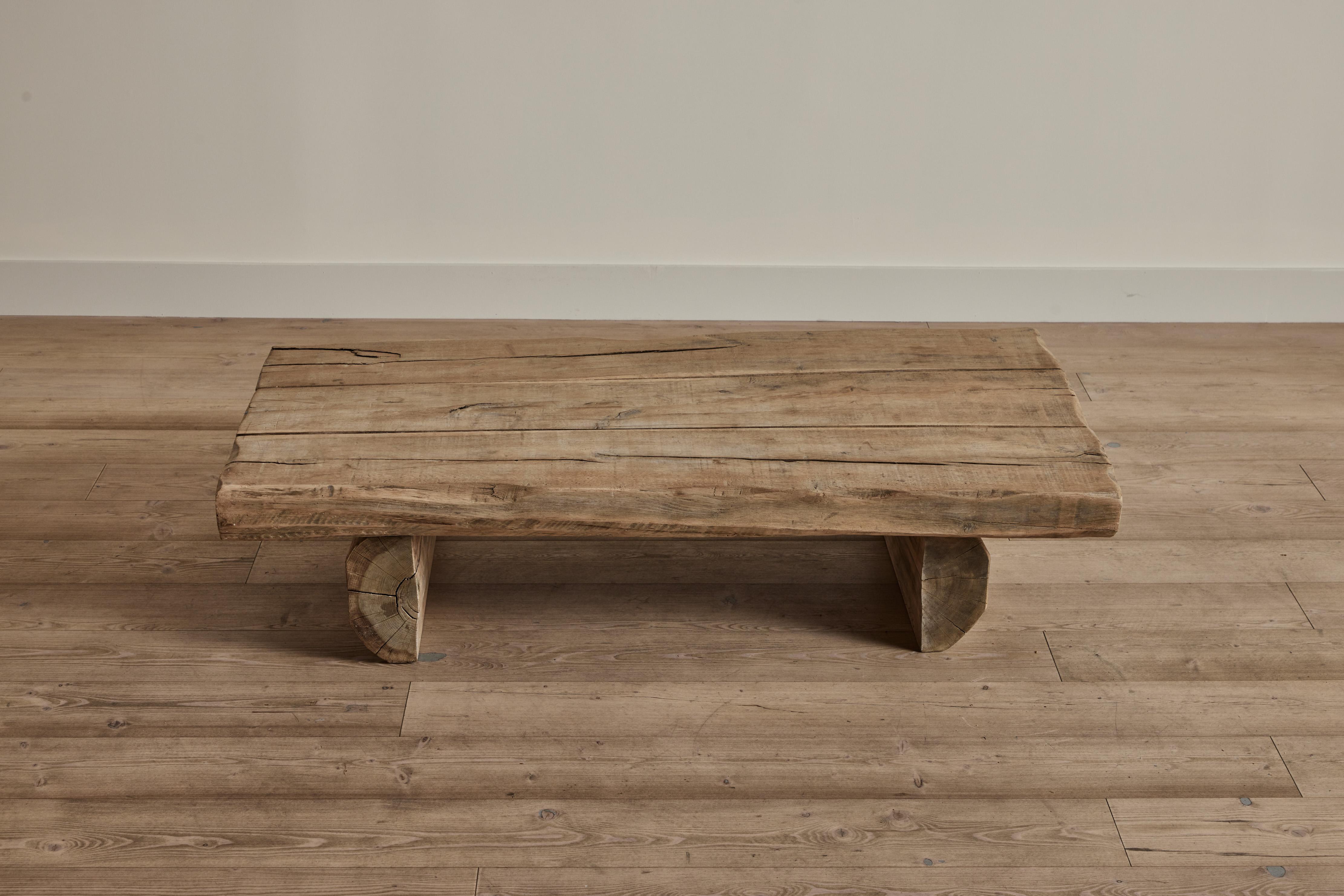 Brutalist Low Coffee Table In Good Condition For Sale In Los Angeles, CA