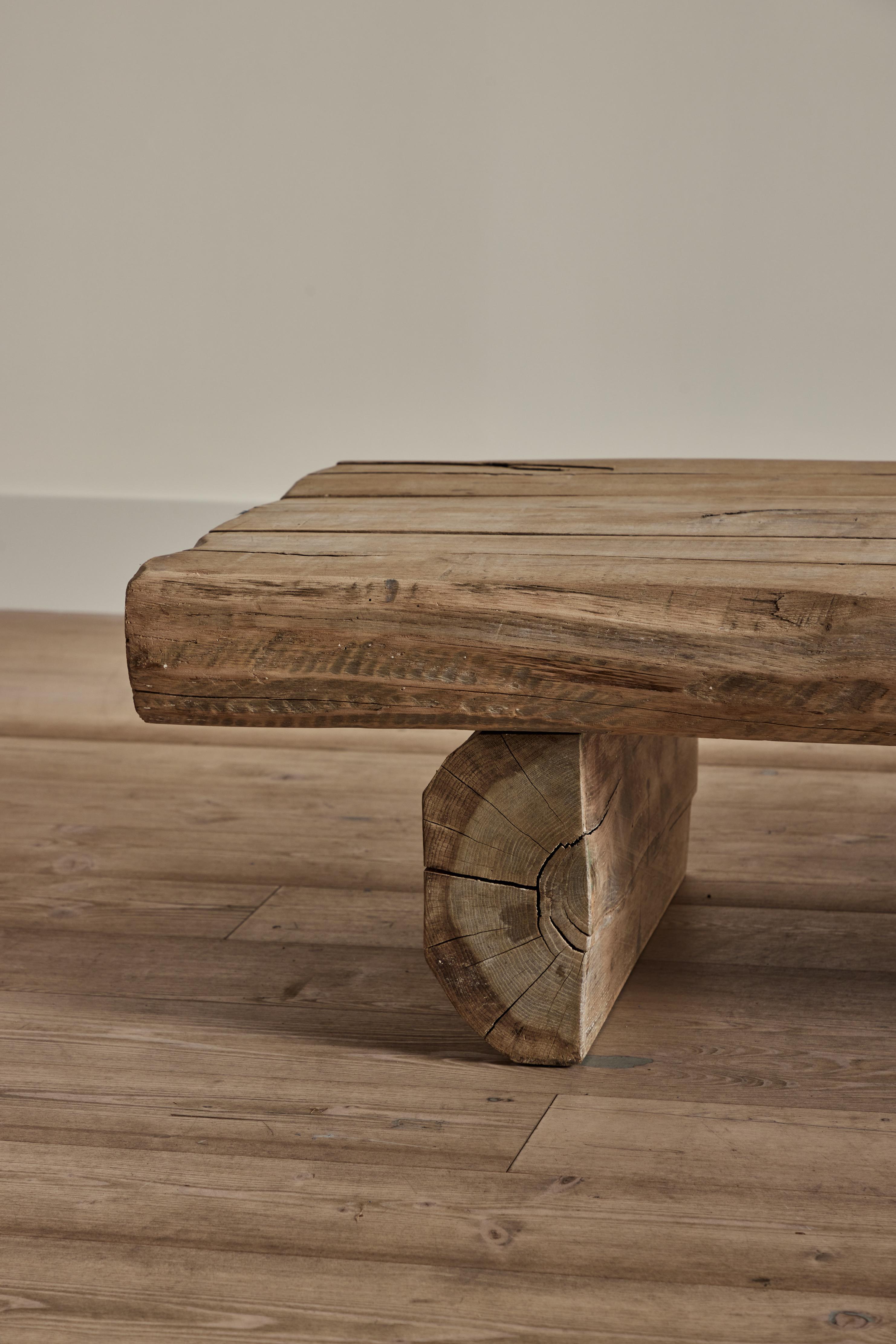 20th Century Brutalist Low Coffee Table For Sale