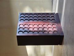 Brutalist Mahogany bar Cabinet by Defour, Belgium, 1970s