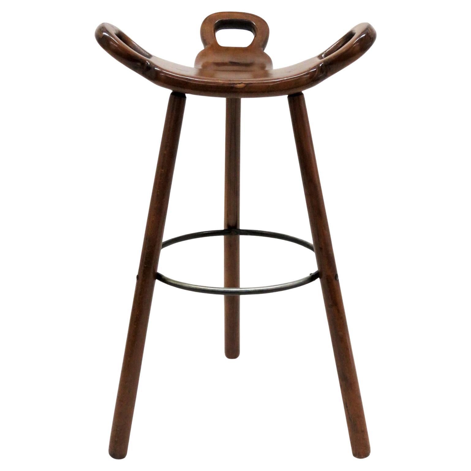 Brutalist "Marbella" Bar Stool by Confonorm, 1970 For Sale