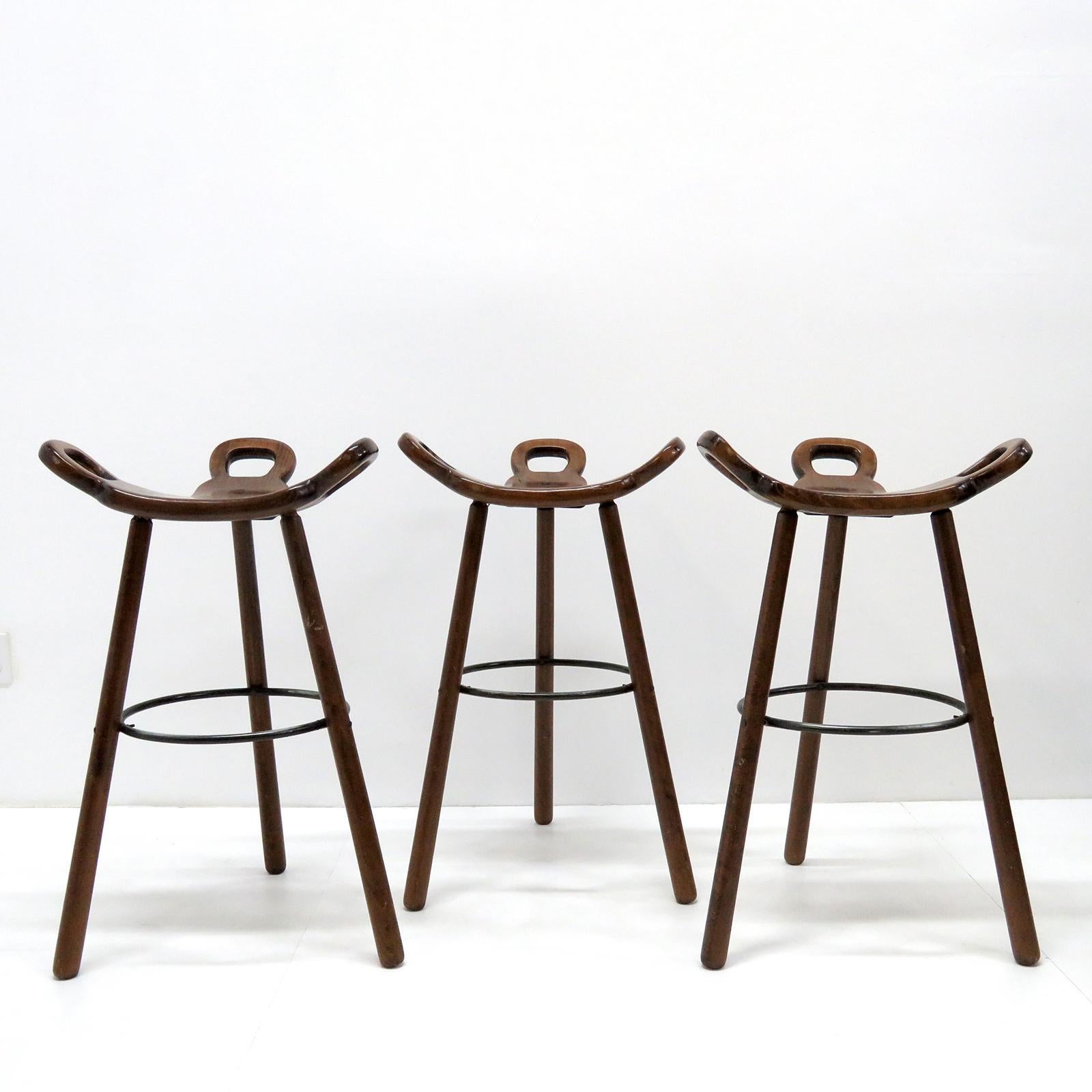 Wonderful set of three Brutalist 