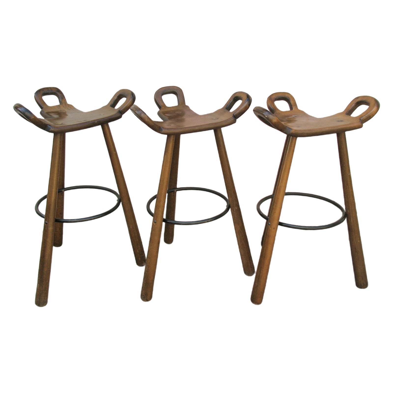 Brutalist "Marbella" Bar Stools by Confonorm, 1970s