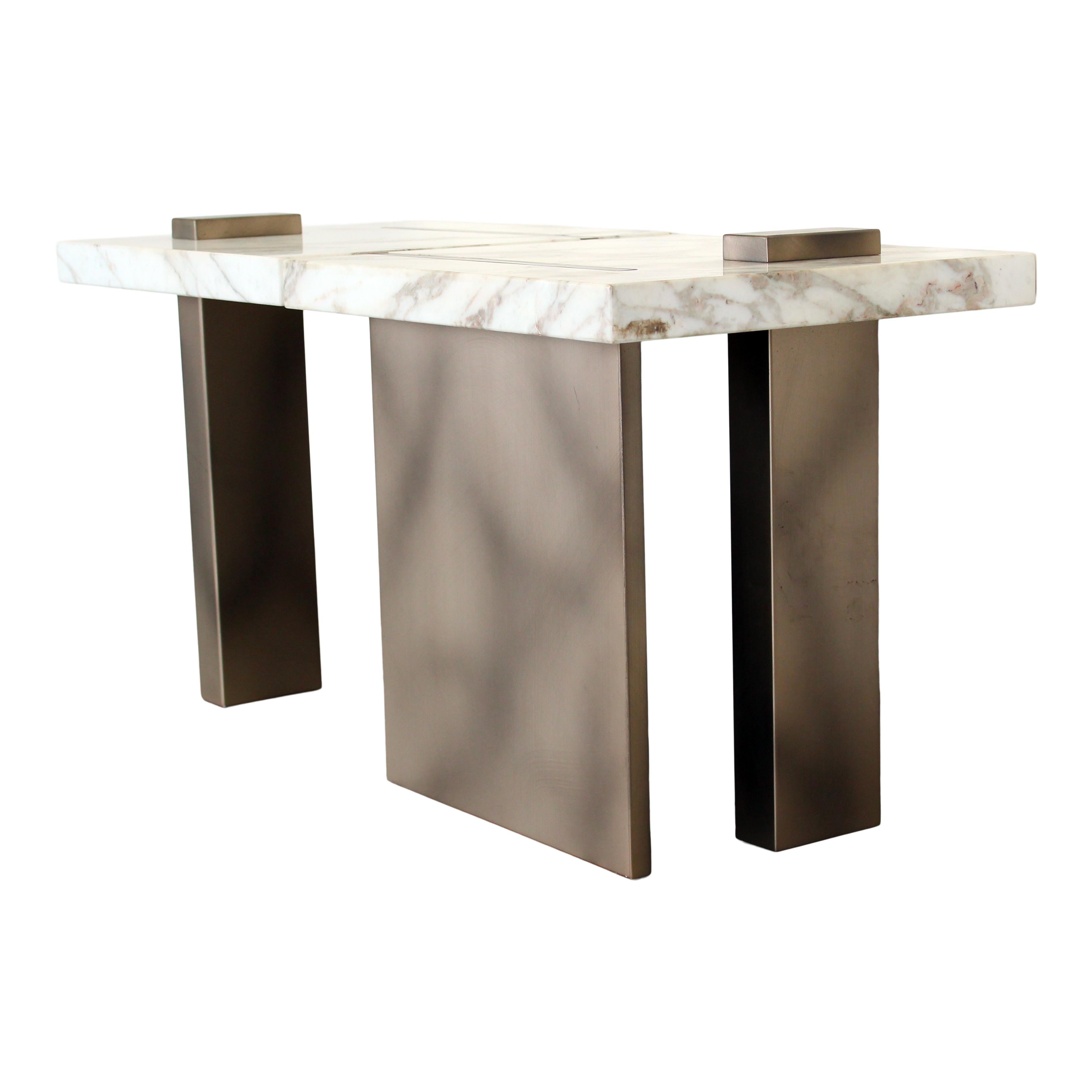 Mesa auxiliar de mármol Brutalista Capri de Studio Sam London, set de 2, años 2020 en venta 6