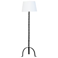 Brutalist Marine Chain Link Floor Lamp France c1970