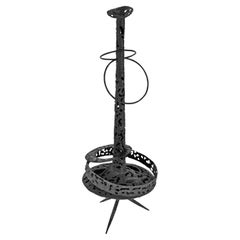 Brutalist Marsura "Iron Totem" Sculpture Wrought Iron Candlestick, Italy 1960s