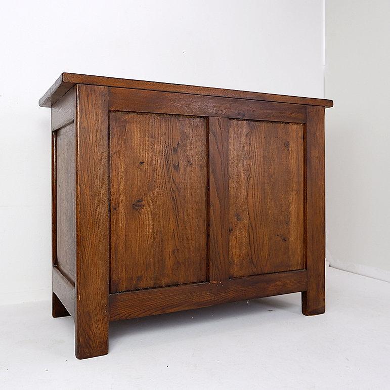 Mid-Century Modern Brutalist Masive Oak chest of drawers - 1960s For Sale