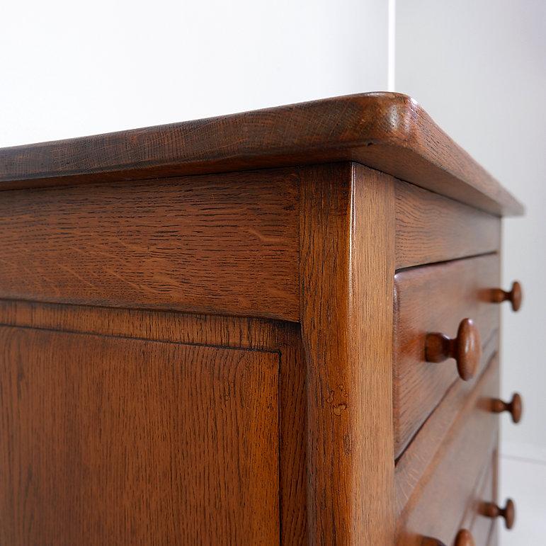 Mid-20th Century Brutalist Masive Oak chest of drawers - 1960s For Sale