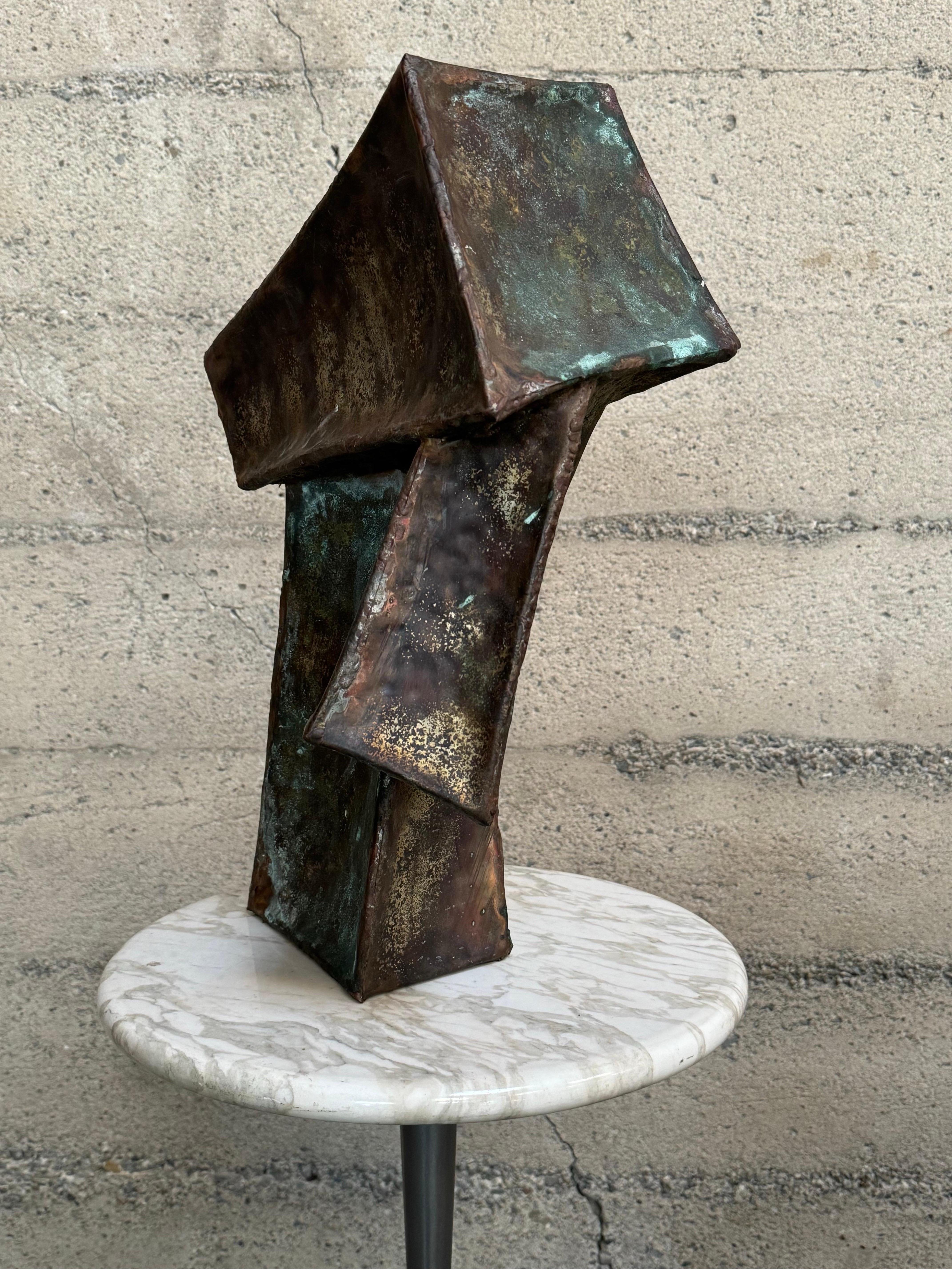 Welded Brutalist Metal Abstract Sculpture Circa 1970s