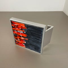 Brutalist Metal and Ceramic Door Push Handle by Juliette Belarti, Belgium, 1970s