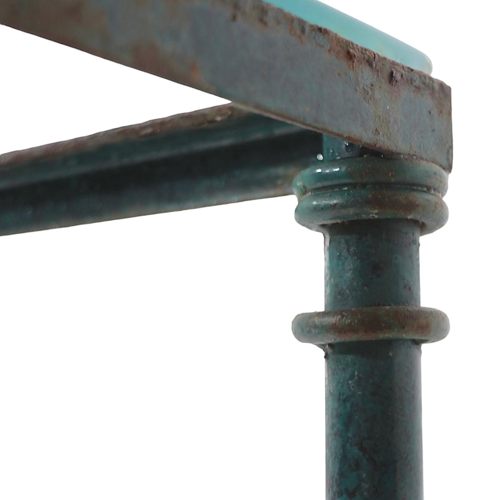 Konsolentisch aus Metall und Glas im Brutalismus-Stil nach Giacometti 8