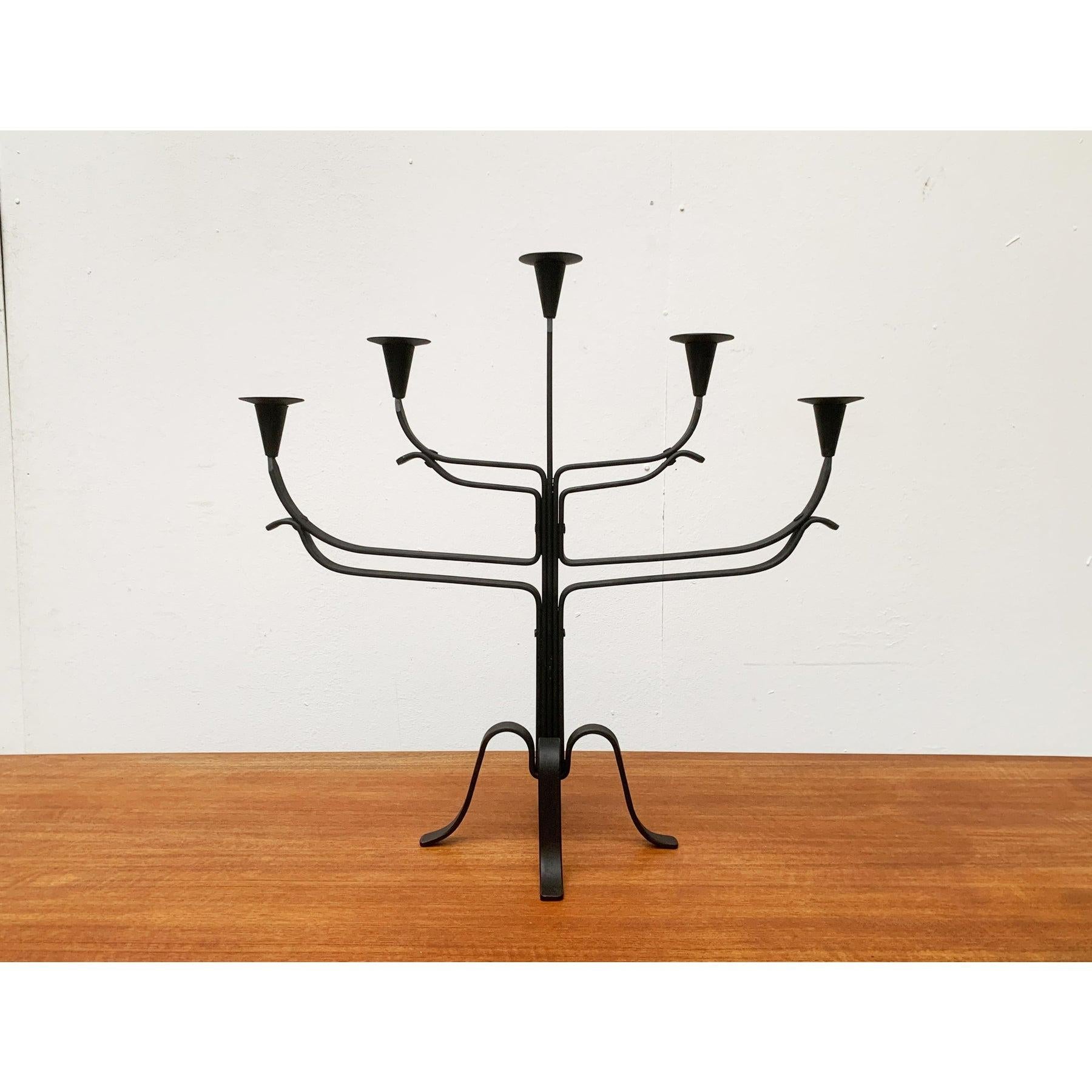 Brutalistischer Metallkerzenhalter, 1970er-Jahre im Angebot 5
