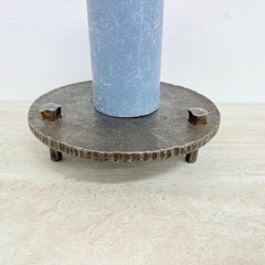 Brutalist metal candle holder , 1970s