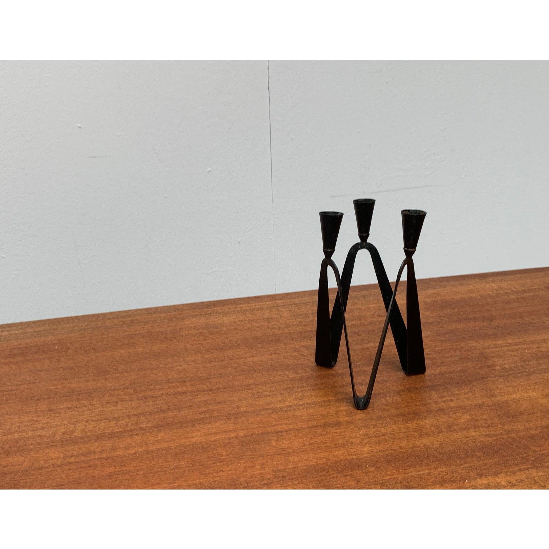Brutalist Metal Candle Holder For Sale 6