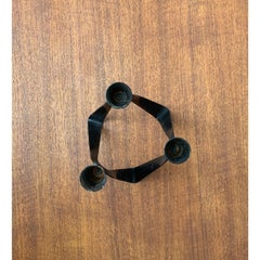 Portavelas Brutalista de Metal