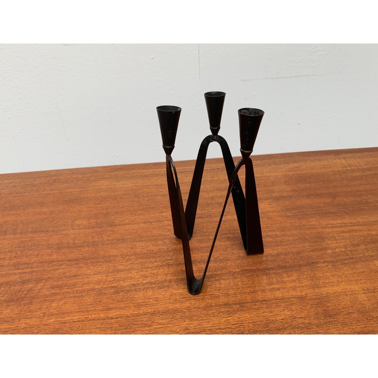 Brutalist Metal Candle Holder In Excellent Condition For Sale In Hamburg, DE