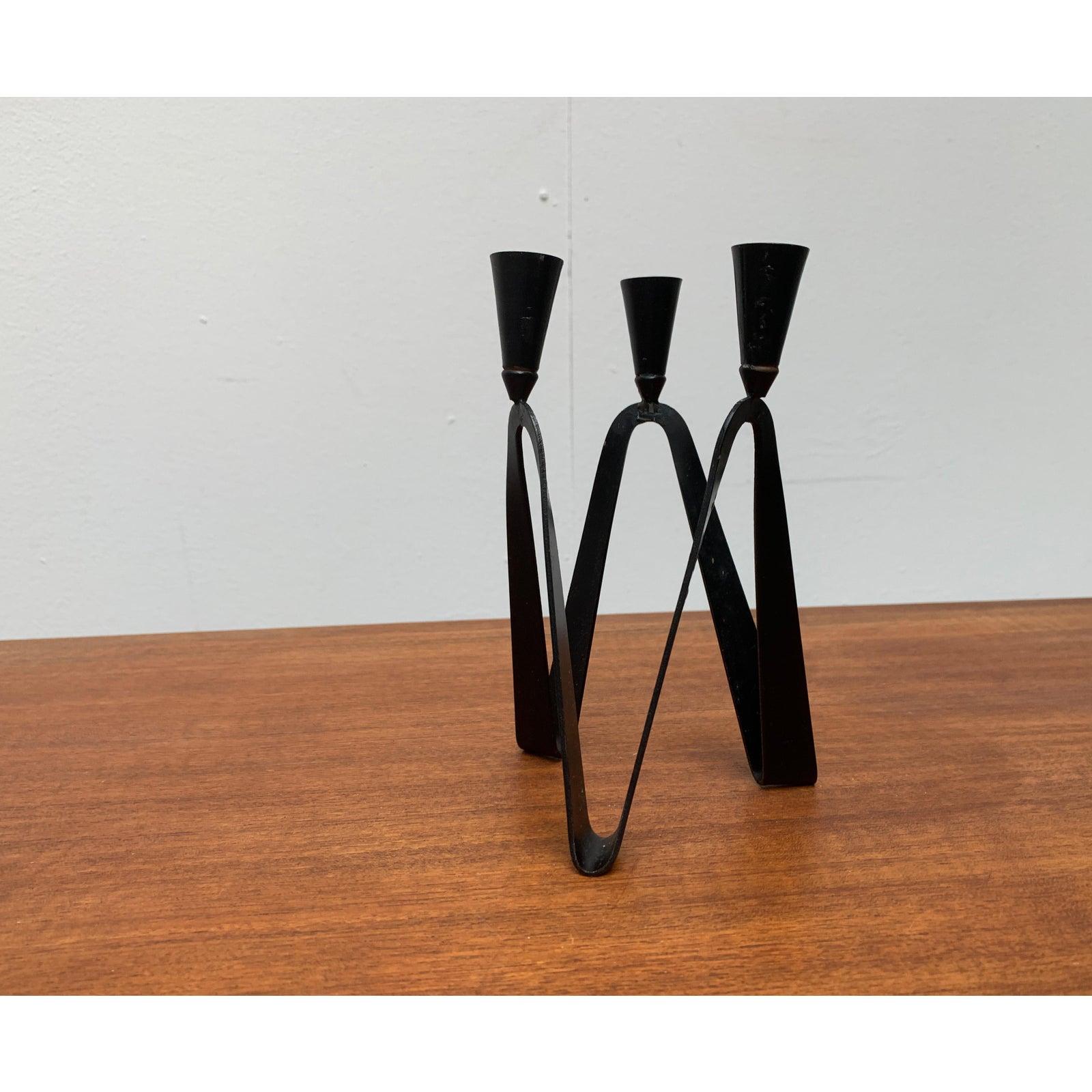 Brutalist Metal Candle Holder For Sale 1