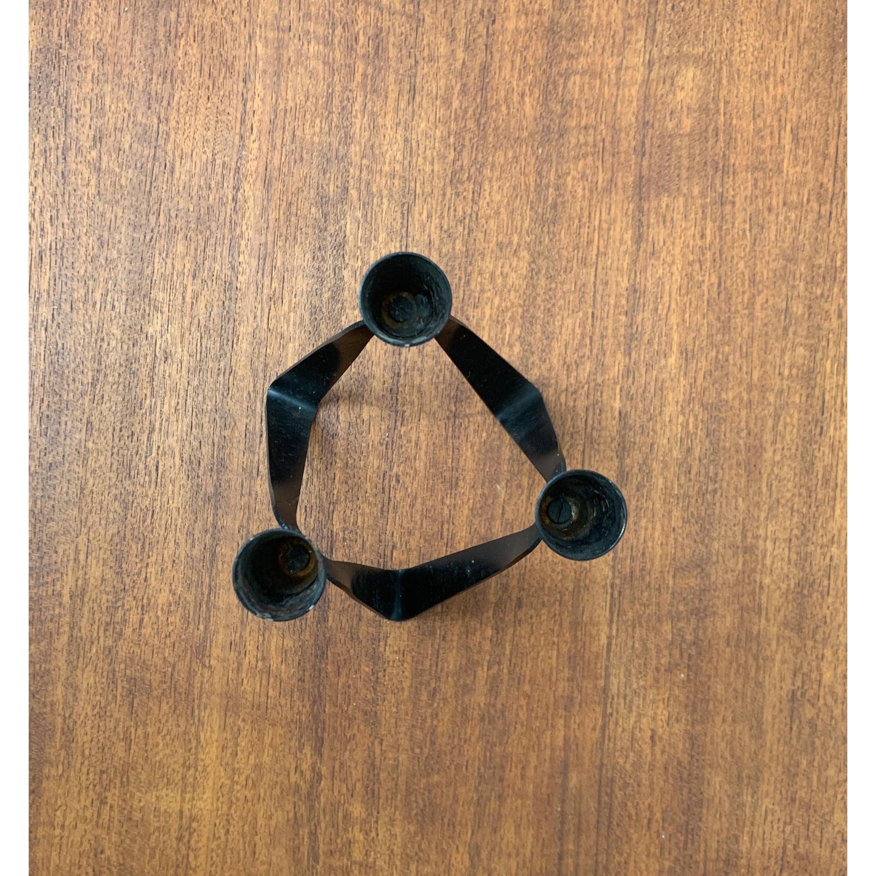 Brutalist Metal Candle Holder For Sale 2