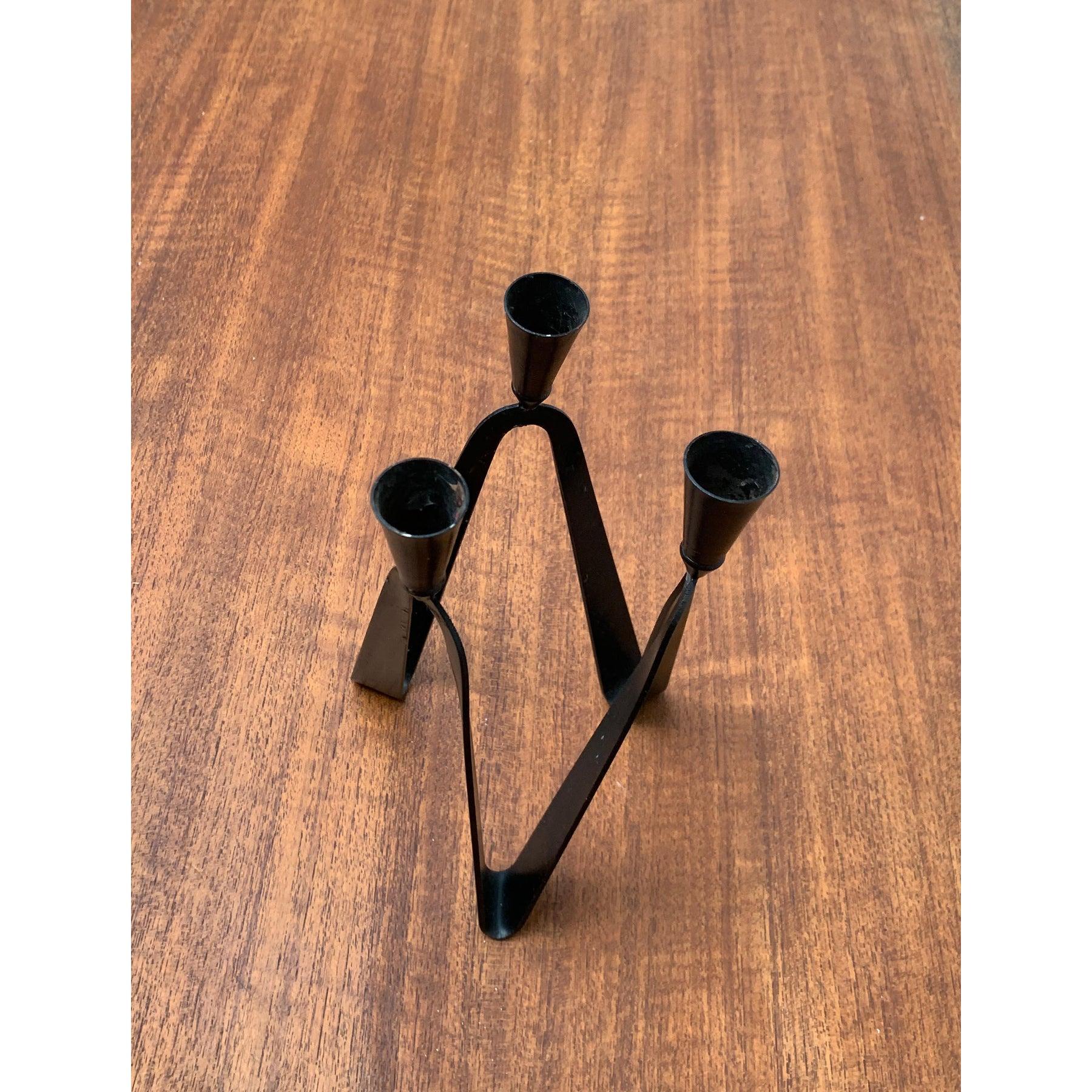 Brutalist Metal Candle Holder For Sale 5