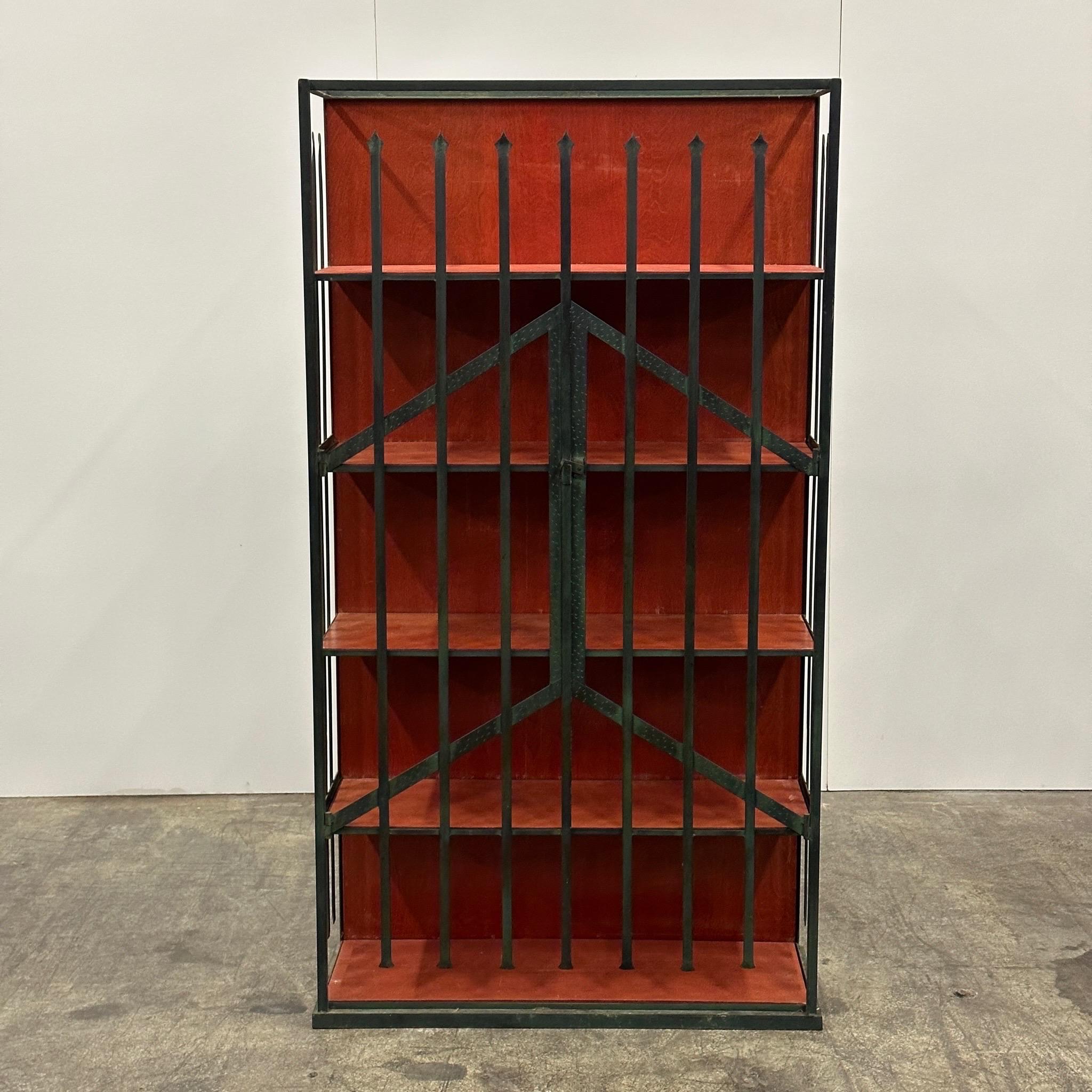 Brutalist Metal Curio Cabinet For Sale 6