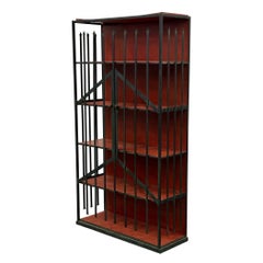 Brutalist Metal Curio Cabinet