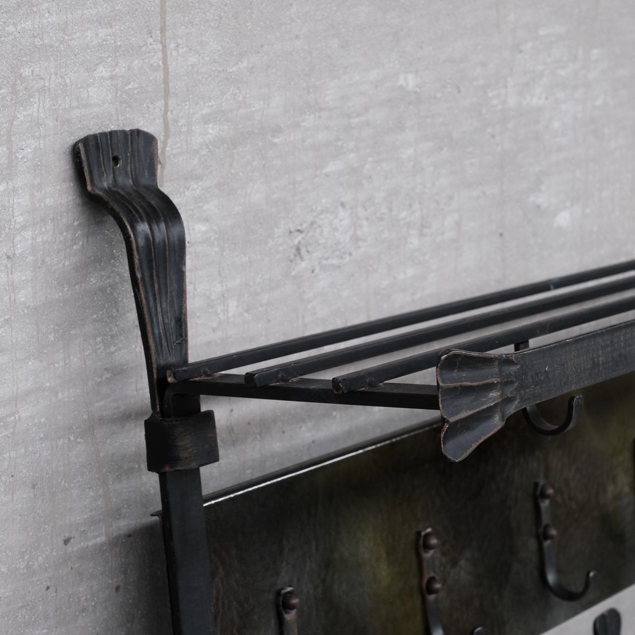 Brutalist Metal Mid-Century Coat Rack For Sale 6