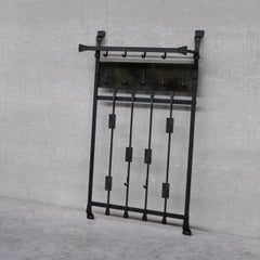 Brutalist Metal Mid-Century Coat Rack