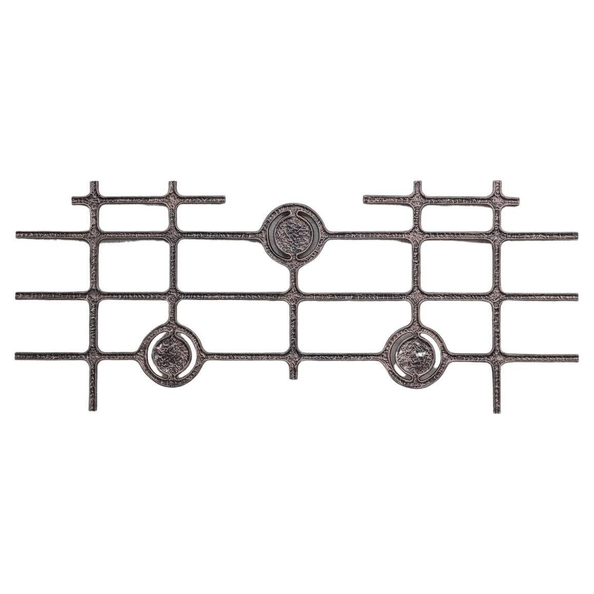 Brutalist Metal Mid-Century Wall Hanging or Decorative Artwork 'No.3' For Sale