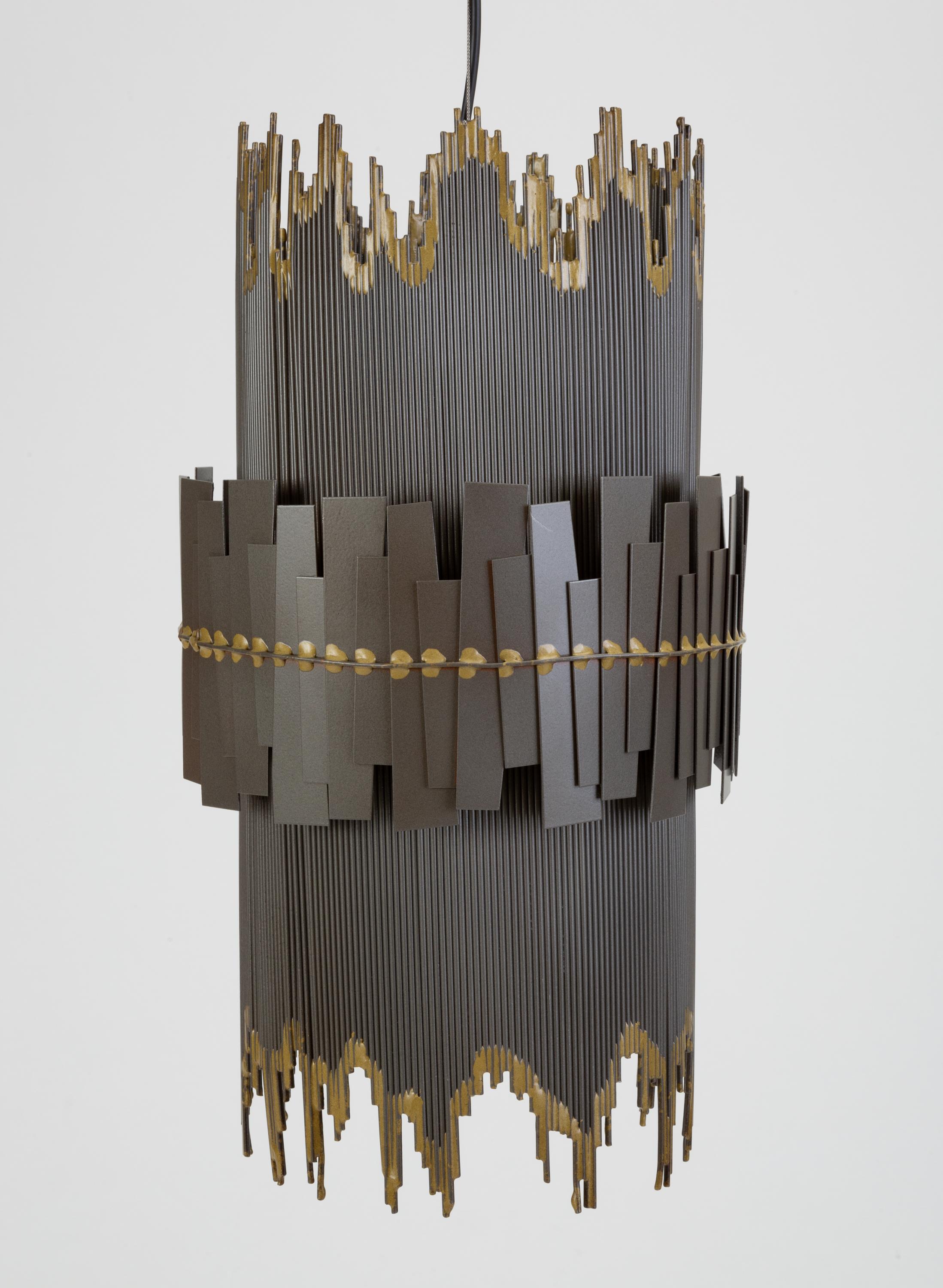 Mid-Century Modern Tom Greene Style Brutalist Pendant Lamp