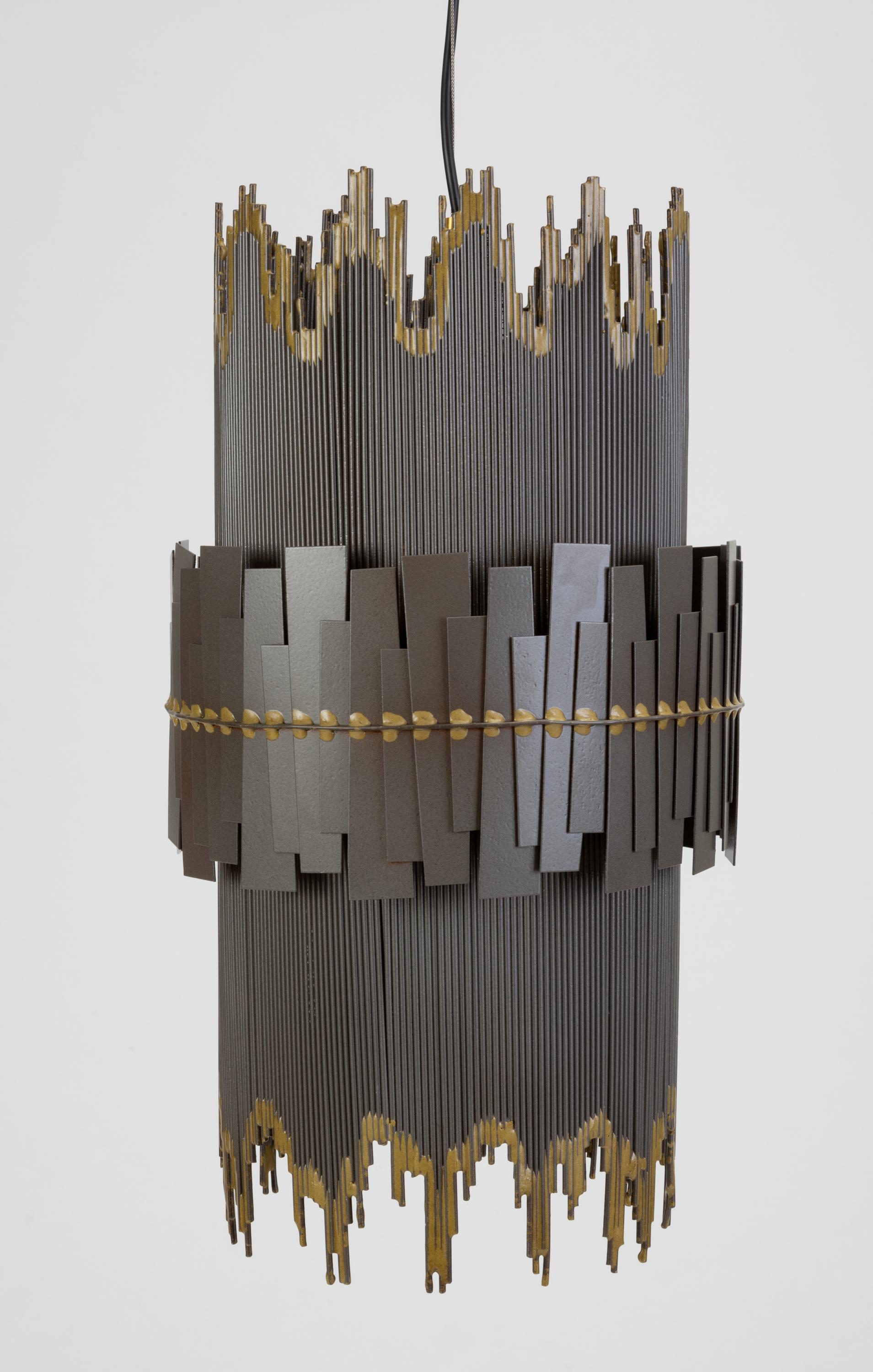 American Tom Greene Style Brutalist Pendant Lamp
