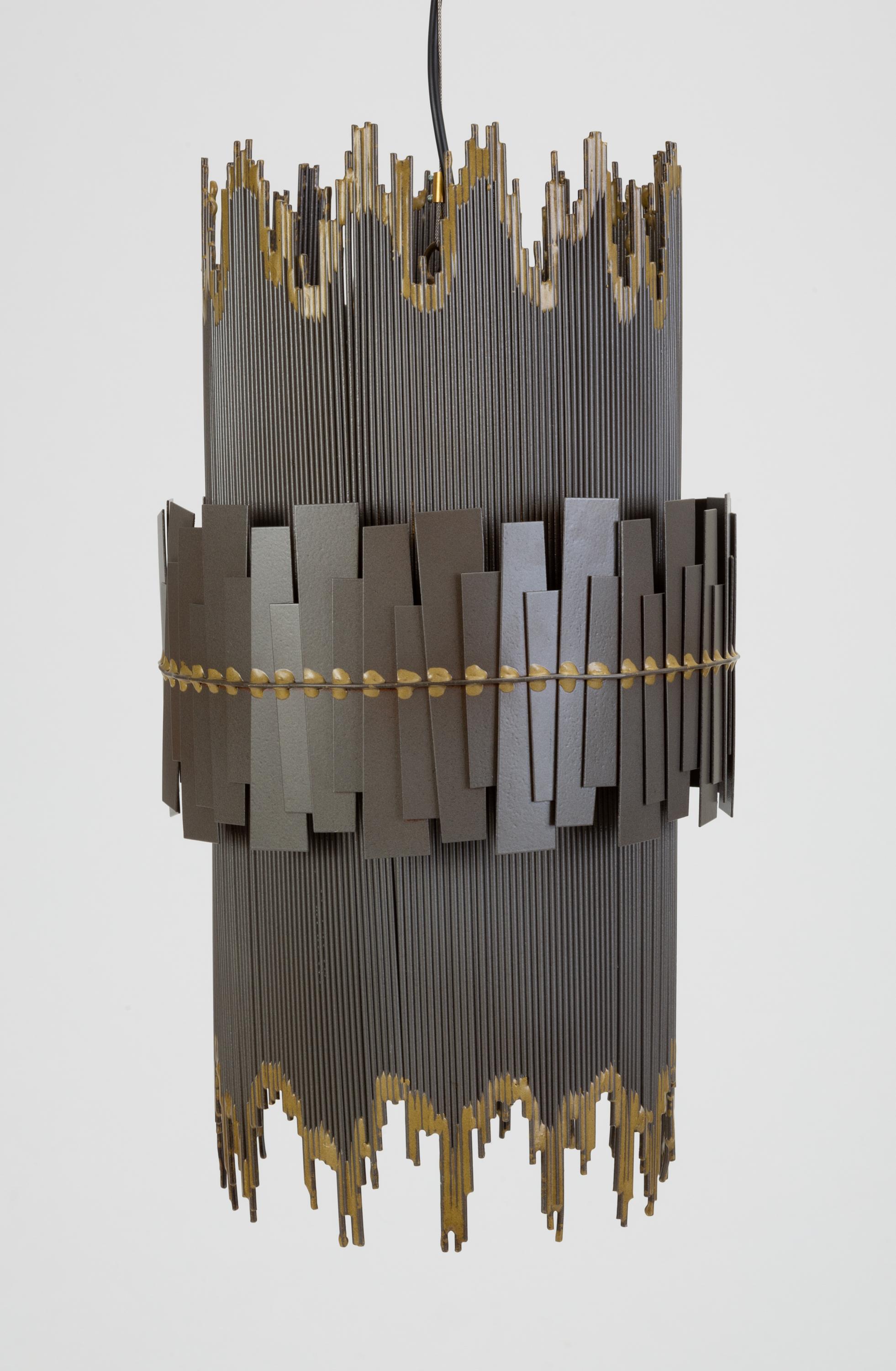 20th Century Tom Greene Style Brutalist Pendant Lamp